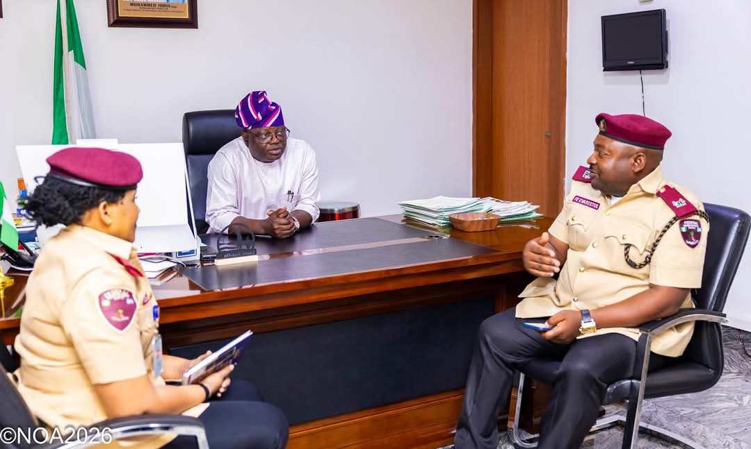 NOA Director-General Lanre Issa-Onilu addressing media at Abuja Headquarters